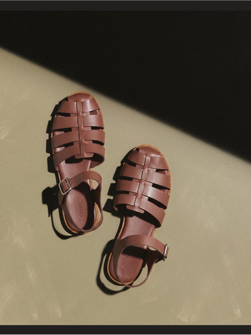 Quince Brown Leather Fisherman Sandals - Picture 2 of 13